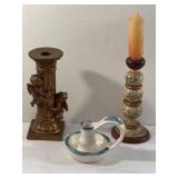 3 Vintage Candlestick Holders