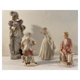 4 Vintage Porcelain Figurines