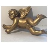 Gold Tone Lightweight Cherub Ornament
