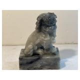 Vintage Marble Foo Dog on Base