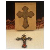Hand painted Unique Lightweight Metal Cross