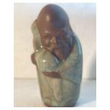 Beautifully Glazed Asian Monk Figurine