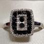 $4200 14K  Black Diamond(1ct) Ring