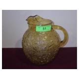 VINTAGE ANCHOR HOCKING AMBER BALL PITCHER