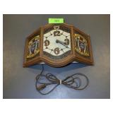 VINTAGE OLD STYLE BEER BAR LIGHT CLOCK - TURNS ON