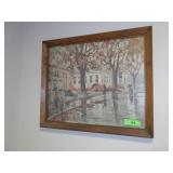 VINTAGE FRAMED PRINT   22 x 18
