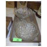 CRYSTAL PEDESTAL BOWL / PUNCH BOWL STAND & BOWL