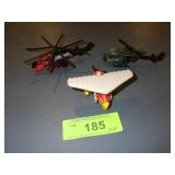 2017 MATTEL AIRPLANE, 2 UNMARKED HELICOPTERS