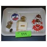 2 SCOUT FUN FAIR PLASTIC SCARF SLIDES, CUB SCOUTS>