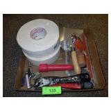 DRYWALL TOOLS, JOINT TAPE, SCRAPERS, AIR HOSE >>>>