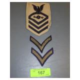 VINTAGE U.S.N. CONSTRUCTION MECHANIC PATCH & ARMY>