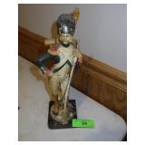 VINTAGE RESIN SOLDER ON MARBLE BASE 13 1/2"