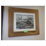SIGNED WATERCOLOR? FRAMED 24 x 20
