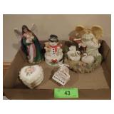 SNOWMAN MUSIC BOX, FIGURINES, TRINKET BOX,>>>>