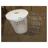 LIDDED LAUDRY BASKET, SHOWER CADDY