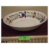 HAND PAINTED IRONSTONE BOWL 12"