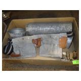 LEATHER ROOSTER TOOL BELT, GALVANIZED DUCT WORK