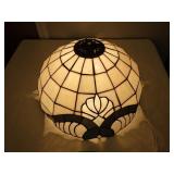 STAINED GLASS LAMP SHADE (W/ DAMAGE- SEE PICS) >>>