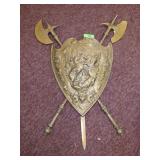 VTG WHITEHALL ALUMINUM COAT OF ARMS WALL PLAQUE>>>