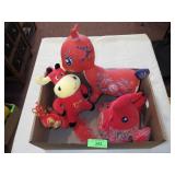 PLUSH ANIMALS FROM CHINA  (LARGER ONE HAS TEAR>>>>