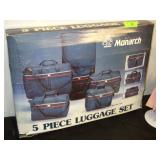 VINTAGE MONARCH 5 PC. LUGGAGE SET