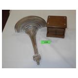 VINTAGE COASTER SET, WALL SCONCE SHELF