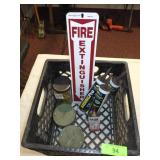 FIRE EXTINGUISHER SIGN, SEALANT,