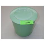 VINTAGE McKEE JADEITE CANISTER W/ LID  6" TALL