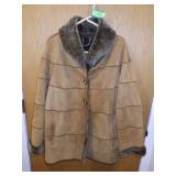 ADAMO MILANO SUEDE WINTER LADIES COAT (LG- XL)