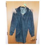 LADIES C&A CANDA SUEDE COAT SIZE 42 (US MED) W/ >>