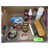 LEATHER SEAL, SHOE POLISH, BRUSH & SPONGE, ETC