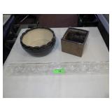 CERAMIC PLANTERS & GLASS TEALIGHT HOLDER