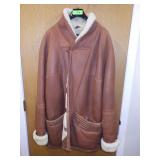 VINCI LEATHER  WINTER COAT  SHERPA LINED - XXL