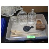 CANDY JARS, CAST IRON TRIVIT, TOOTHPICK HOLDER,>>>
