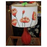 MURANO STYLE GLASS LAMP (DENTED BASE -SEE PICS)