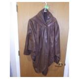 VINTAGE LADIES LEATHER? SHRUG COAT (NO SIZE)