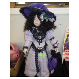 1996 PORCELAIN DOLL W/ STAND  30" 1010/2000 **NO >