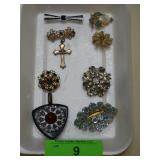 VINTAGE PINS & PENDANTS (1 TRIFARI, 1 AUSTRIA)