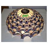 STAINED GLASS LAMP SHADE W/ DAMAGE - SEE PICS >>>>