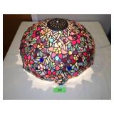 STAINED GLASS LAMP SHADE  19 1/2" x 9 1/2" **NO>>>