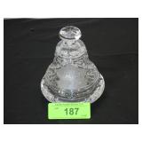 1977 WATERFORD CHRISTMAS "NOEL" BELL W/ BASE