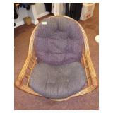 MCM RATTAN SWIVEL CHAIR **NO SHIPPING - SEE >>>>>>
