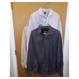 3 MENS DRESS SHIRTS (EQ- XL, TAKEO ?, OLYMP 16")