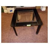GLASS TOP END TABLE 24 x 24 x 17