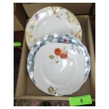 VINTAGE FLORAL & FRUIT PLATES (1 J.H.W. & SONS >>>