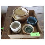 ASST. HANDMADE POTTERY BOWLS & TUREEN