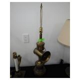 VINTAGE BRASS PLATED FOG HORN LAMP
