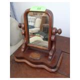 ANTIQUE TABLE TOP VANITY W/ TILT MIRROR  9 x 9
