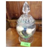 VINTAGE TIFFIN GLASS? APOTHECARY / CANDY JAR>>>>