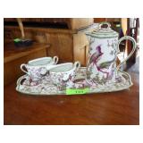 VTG VICTORIA AUSTRIA PITCHER, CREAMER, SUGAR, TRAY